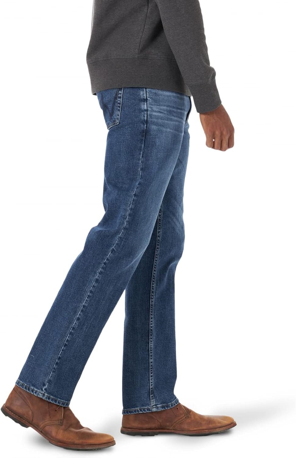 Wrangler Mens Men's Free-to-Stretch Relaxed Fit Jean