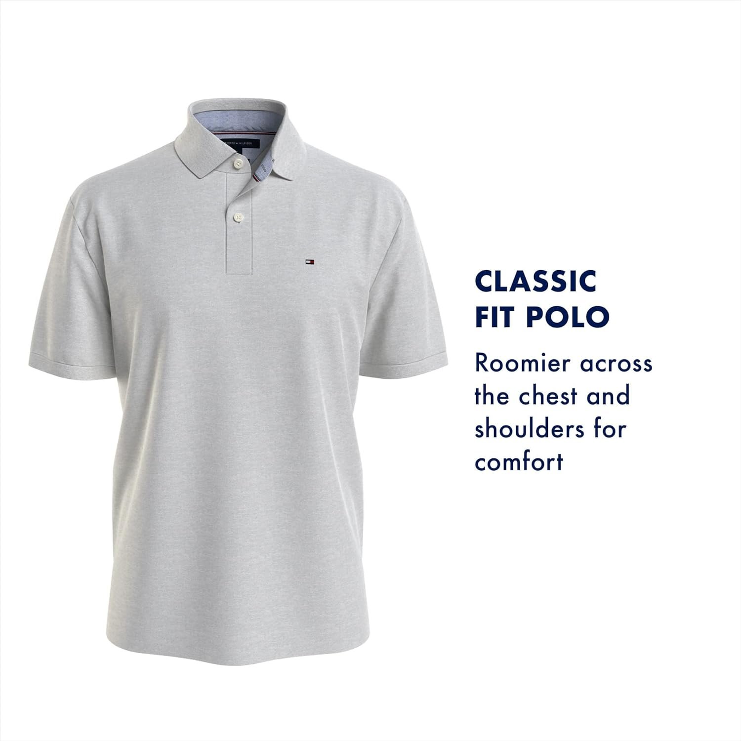 Tommy Hilfiger Men's Short Sleeve Cotton Pique Polo Shirt in Classic Fit