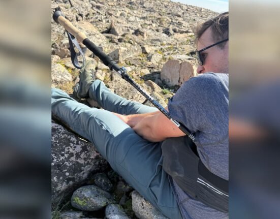 A hiker hanged himself on a trekking pole and had to walk 10 miles for help