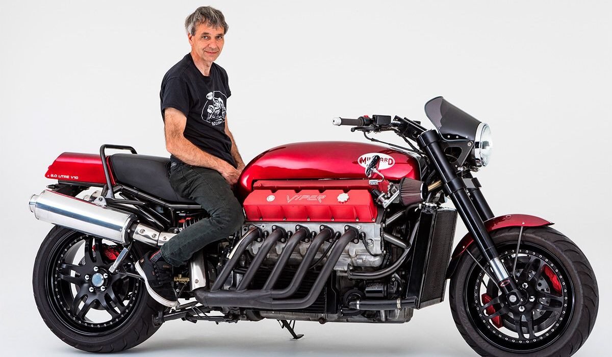 Alan Millard's famous Dodge Viper V10 motorcycle is set to be auctioned for up to €176,000