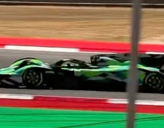 Aston Martin single-seat supercar: on-track video