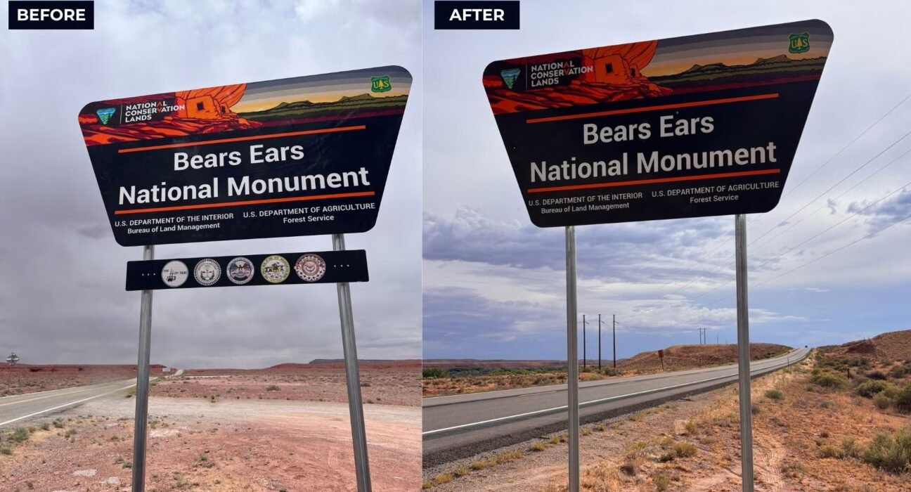 BLM removes tribal seals from Bears Years monument signs