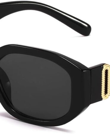 BUTABY Rectangle Sunglasses for Women Retro Driving Glasses 90’s Vintage Fashion Irregular Frame UV400 Protection