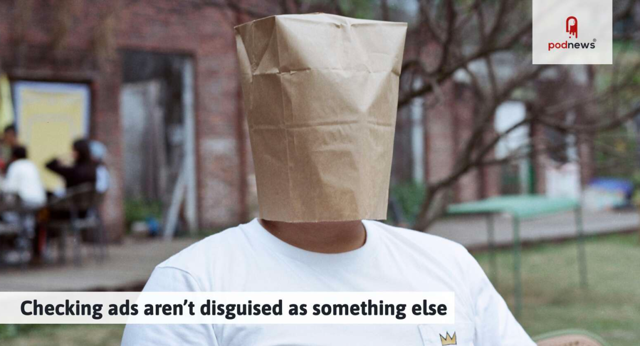 Checking for ads not disguised as anything else