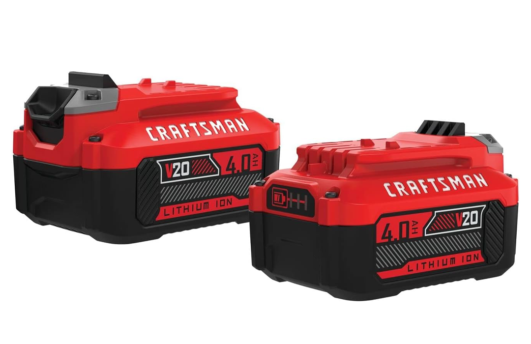Craftsman's Dual V20 4Ah Battery Set is almost 50% off right now