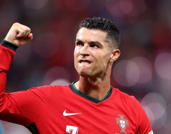 Cristiano Ronaldo seen crying after Portugal's exit from the World Cup