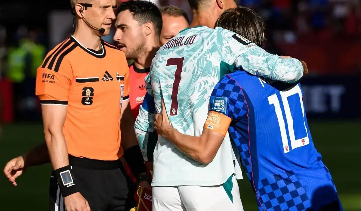 Cristiano Ronaldo's heartfelt hug to Luka Modric after World Cup VAR drama
