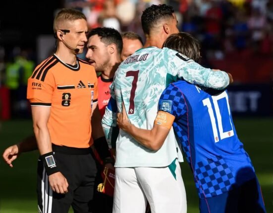 Cristiano Ronaldo's heartfelt hug to Luka Modric after World Cup VAR drama
