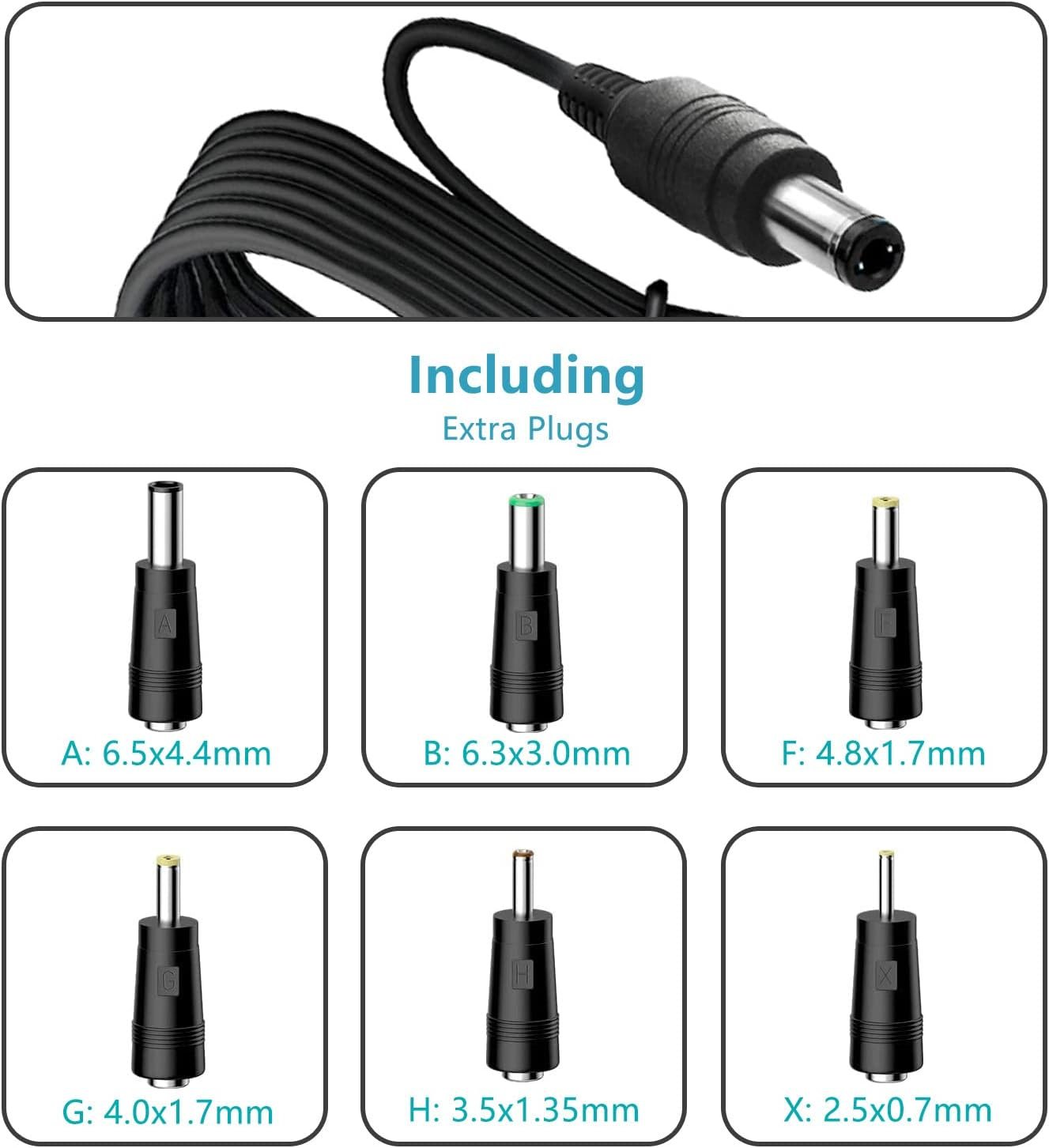 DC 15V 1A Adapter Charger Charging Cable Cord for Peak 450A 500A 600A 800A 1000A Auto Battery Booster Jump Starter, Compatible Beatit,Tacklife,Gooloo & More Portable Car Jump Starter