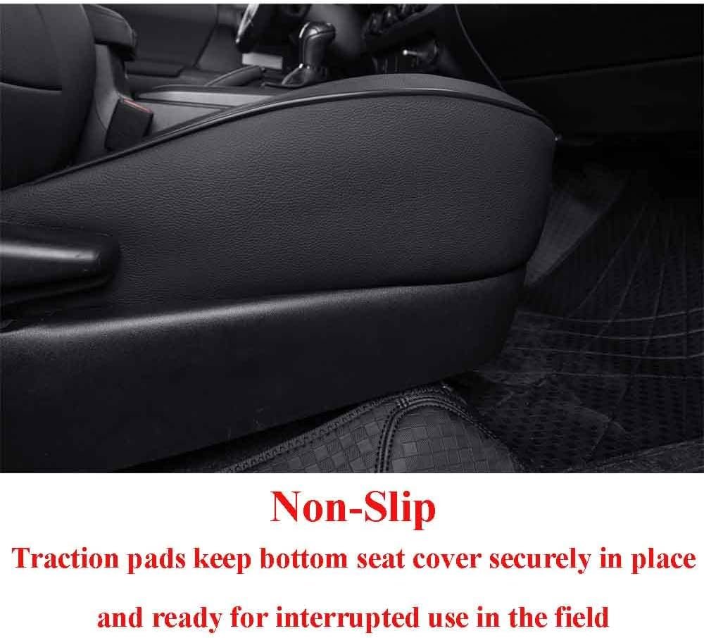 EKR Tacoma Seat Covers Custom Fit for Toyota Tacoma 2016 2017 2018 2019 2020 2021 2022 2023 Double Cab/Crew Cab -Truck Seat Covers for Car Full Set,Faux Leather(Black)