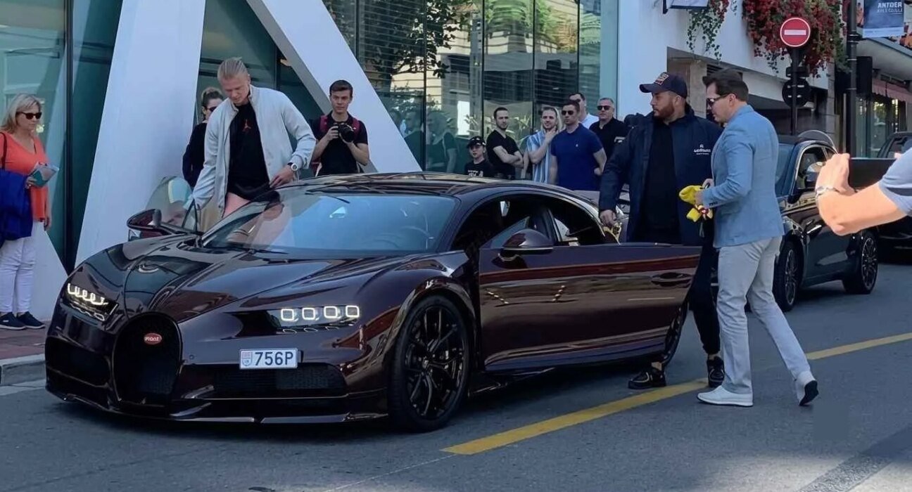 Erling Haaland was a passenger in Monaco's most famous Bugatti and has his own garage Wilder