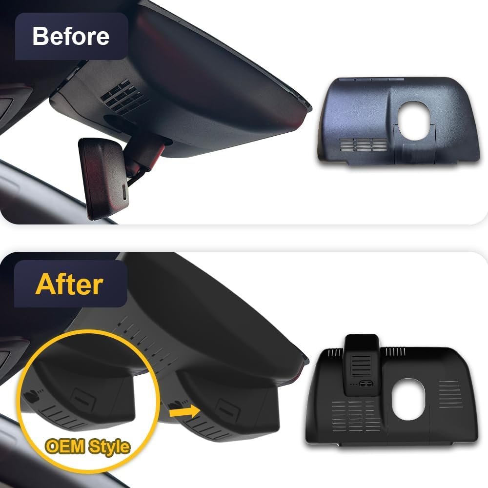 Fitcamx 4K Dash Cam Suitable for Toyota Tacoma & Hybrid 2024-2026, OEM Factory Look, UHD 2160P Video, Built-in WiFi & APP, Loop Recording, Collision Sensor, Night Vision, Plug & Play, 64GB Card