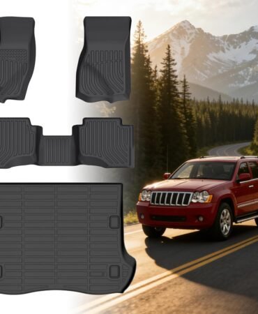Floor Mats for Jeep Grand Cherokee 2005 2006 2007 2008 2009 2010, Grand Cherokee WK Laredo, Limited, Summit Floor Mats, TPE Summer Winter Non-Slip Floor Liners Car Accessories