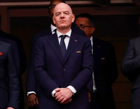 Gianni Infantino faces calls to resign after Trump calls for Balogun red card suspension to be overturned