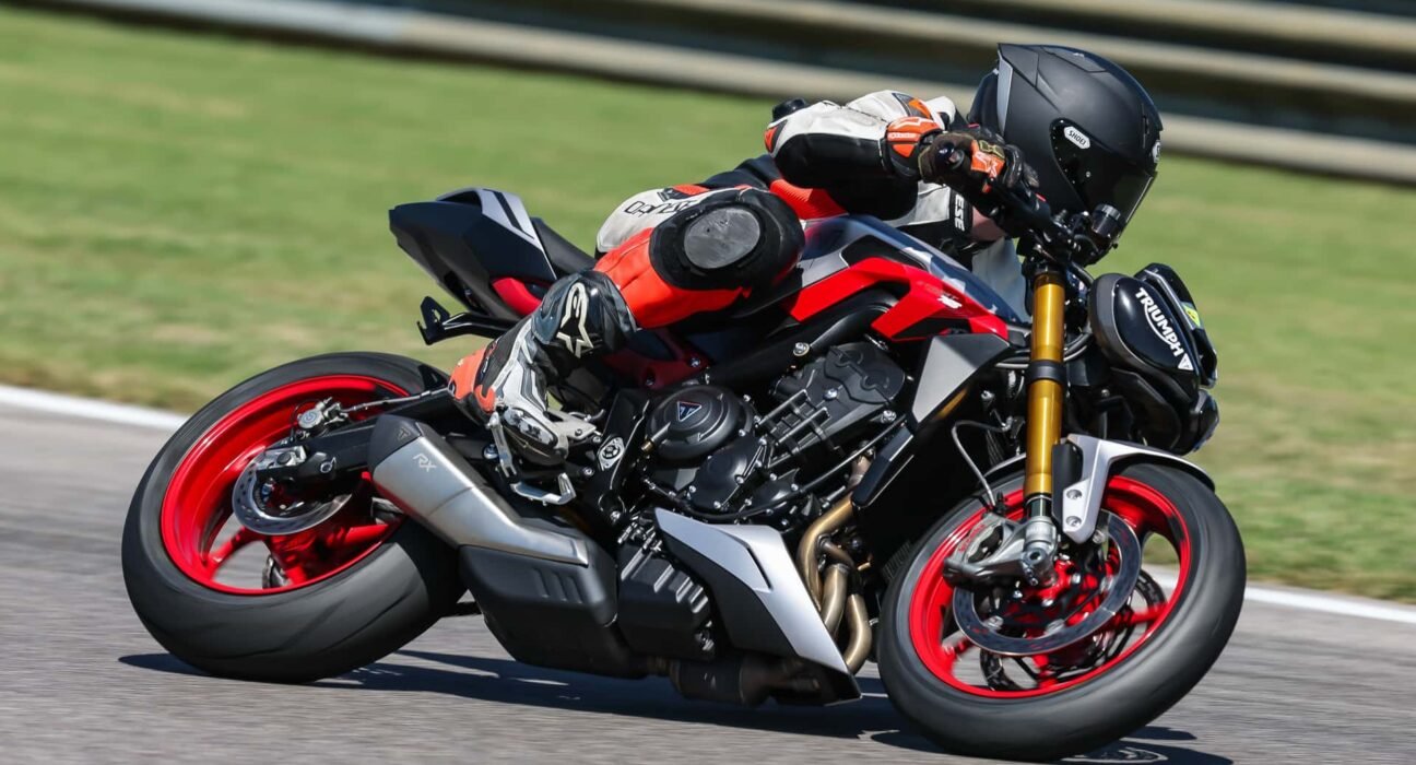 Handling of the 2026 Triumph Street Triple RX is like no other naked motorcycle