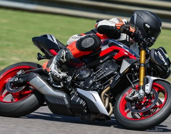 Handling of the 2026 Triumph Street Triple RX is like no other naked motorcycle