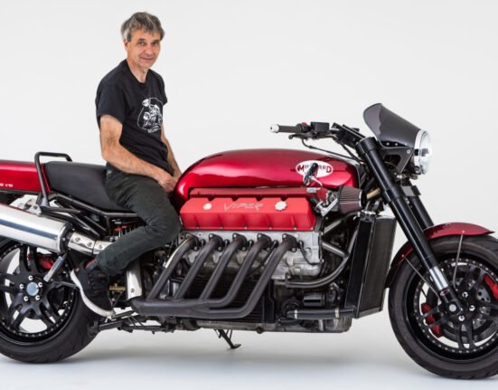 If you dare, a 500-hp Viper-V10-powered motorcycle is available for sale