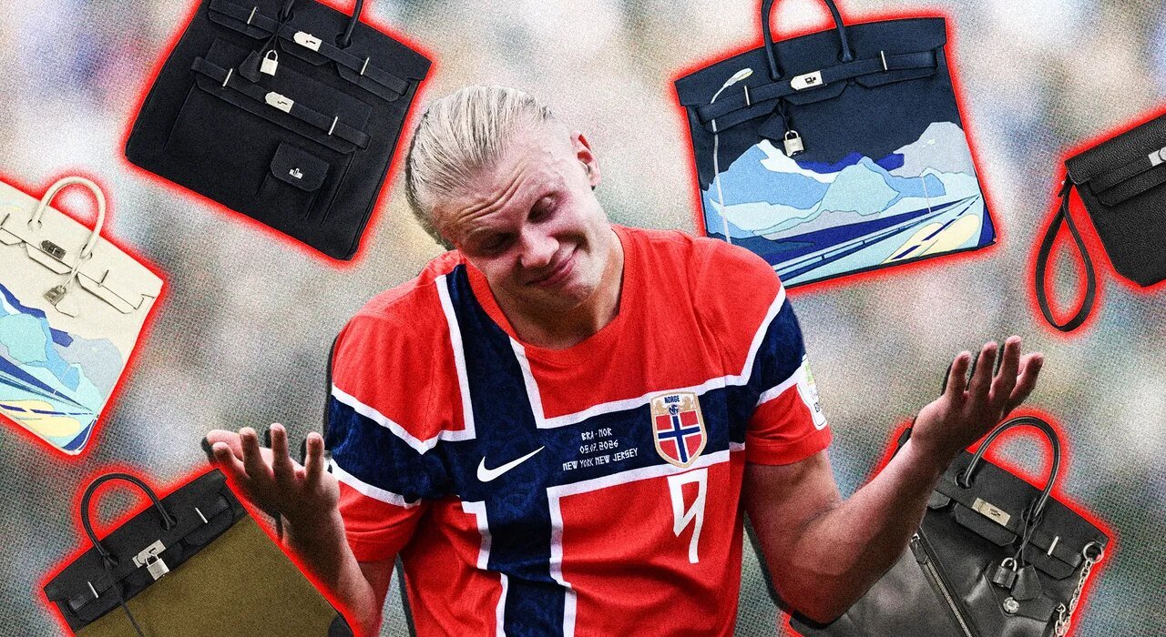 I'm crazy about Erling Holland's Hermès bag collection