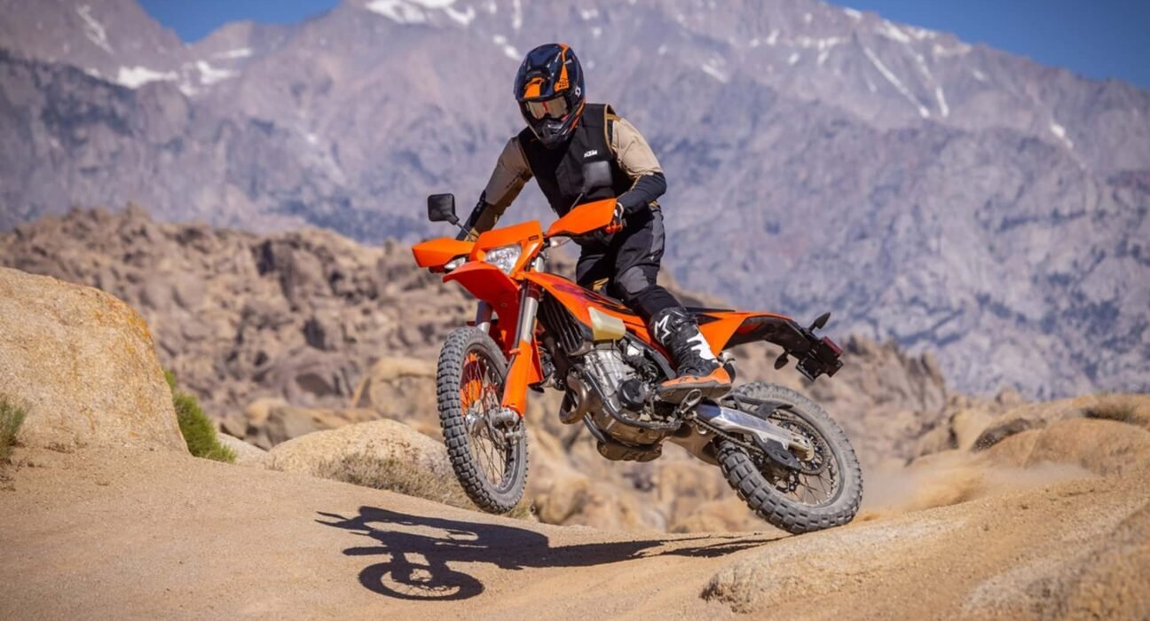 KTM introduced its new dual sport motorcycles. But they're basically race bikes with license plates