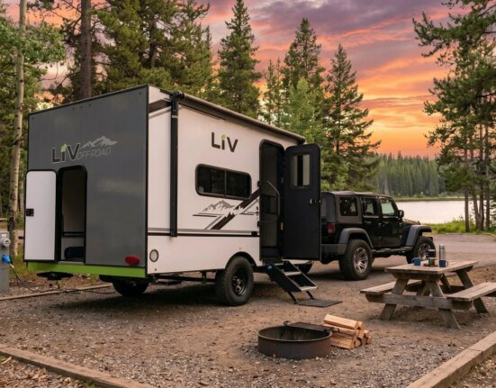 LIV Trailers E-Leaf ditches plastic, wood and fiberglass for a future of electric campers