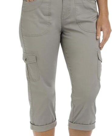 Lee Women's Relaxed Fit Austyn Knit Waist Cargo Capri Pant