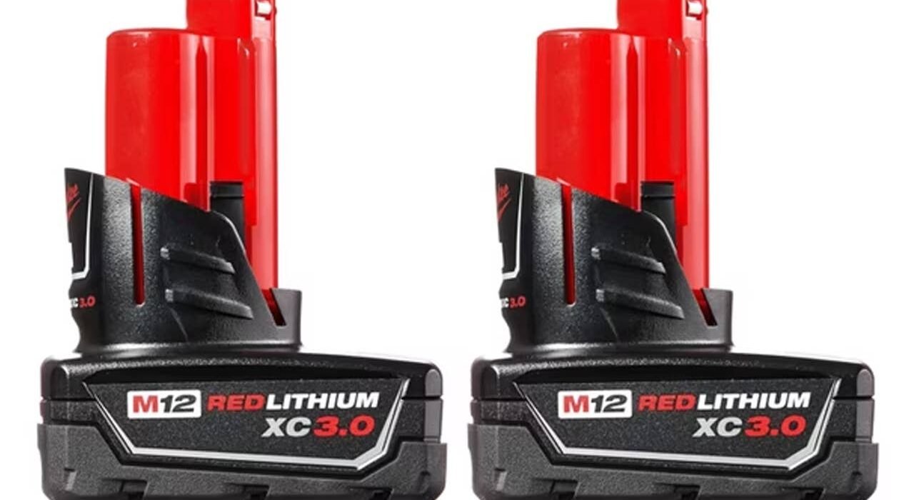 Milwaukee's Long-Lasting M12 3Ah Battery 2-Pack is on Sale for Only $89