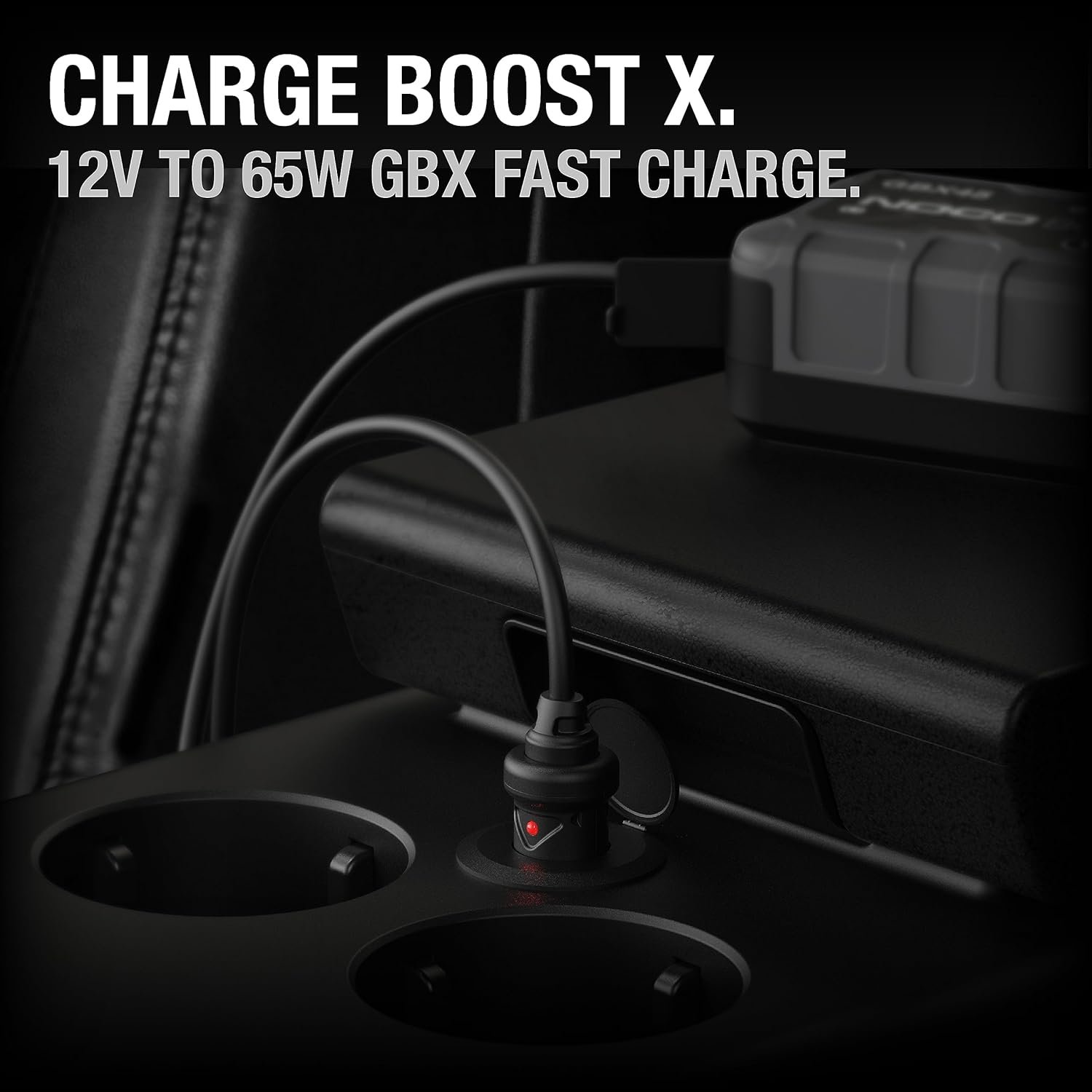 NOCO GBC011 Boost X 65W 12V Car Charger for GBX45, GBX55, GBX75 and GBX155 UltraSafe Lithium Jump Starters