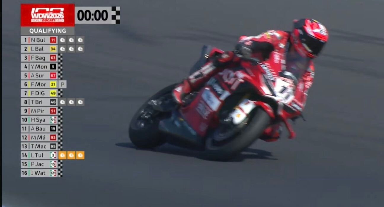 Nicolo Bulega takes pole position for the World Ducati Week Race of Champions in Misano