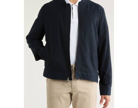 Nordstrom Rack's sleek linen-cotton bomber jacket is 75% off during the Rack sale