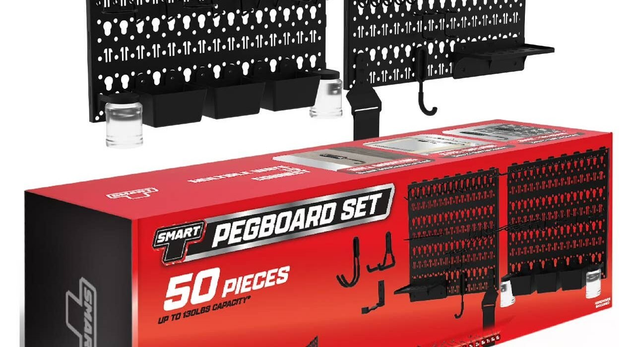 Pegboards are one of the best garage storage hacks, and Walmart has them on sale for $28