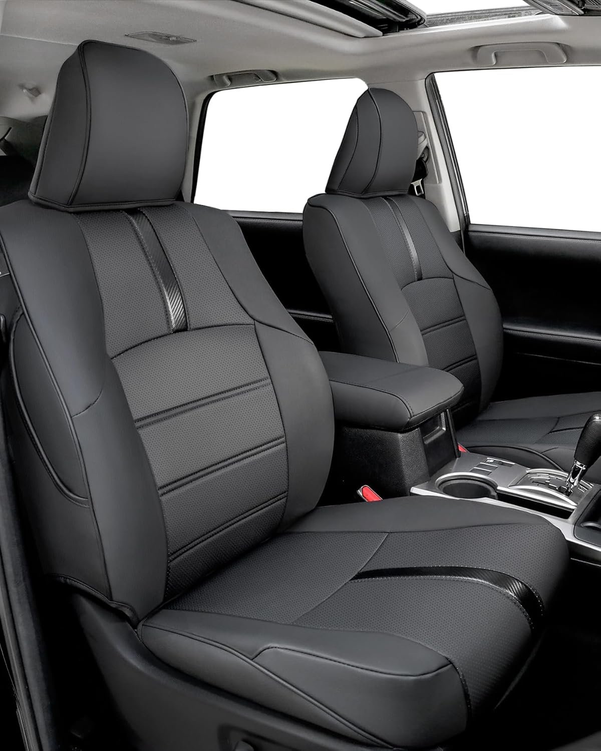 Seat Covers for Toyota 4Runner 2011-2024, (5 Seats Only) (Not Fit 7 Seats)Full Set Full Coverage Waterproof Leather Covers for 2012 2013 2014 2015 2016 2017 2018 2019 2020 2021 2022 2023 Accessories