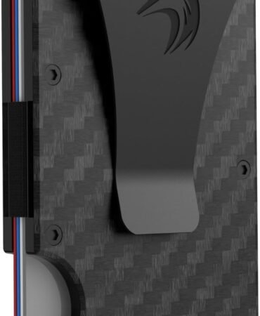 TRAVELINGO Slim RFID Blocking Wallet For Men - Light Weight, Durable & Compact- Minimalist Wallet With Money Clip (Carbon Fiber)