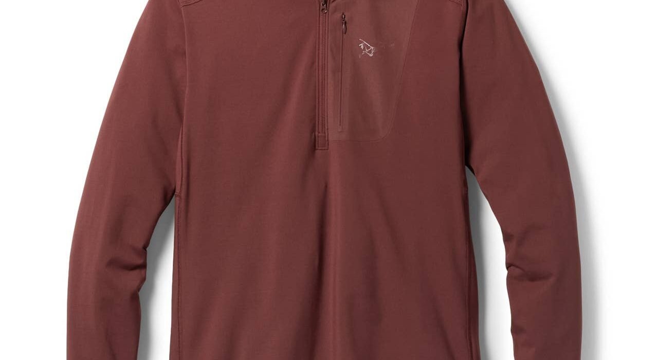 There's a rare 41% off Arc'teryx 'Velvety' base layer shirts at REI.