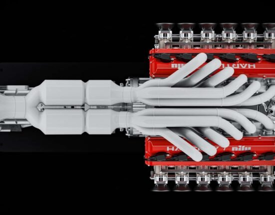 This 1,070-hp V12 can spin up to 11,000 rpm
