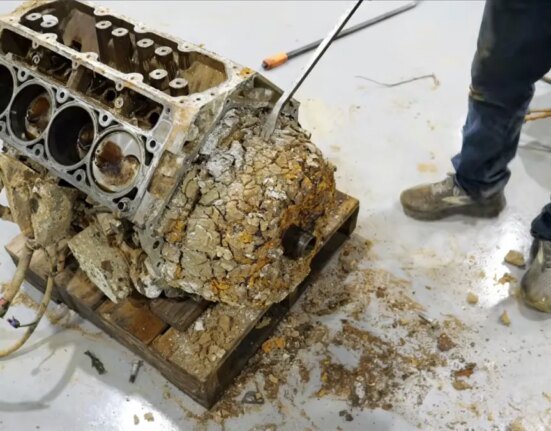 This is what four years in a river does to a GM 6.2L V8
