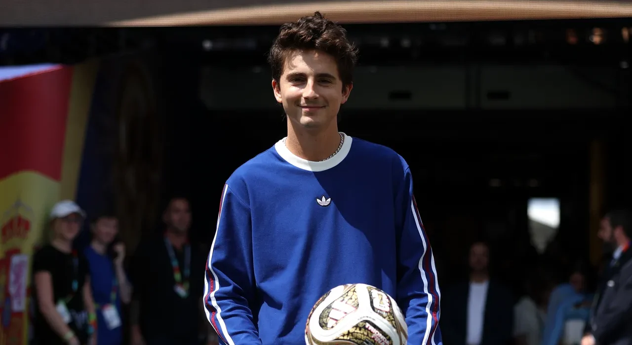 Timothée Chalamet takes out a new Adidas Samba at the World Cup Final