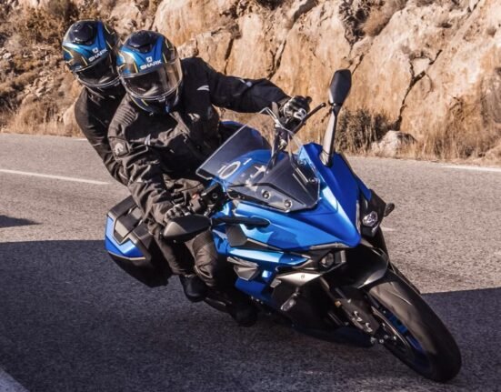 Touring motorcycle that looks smaller than it really is