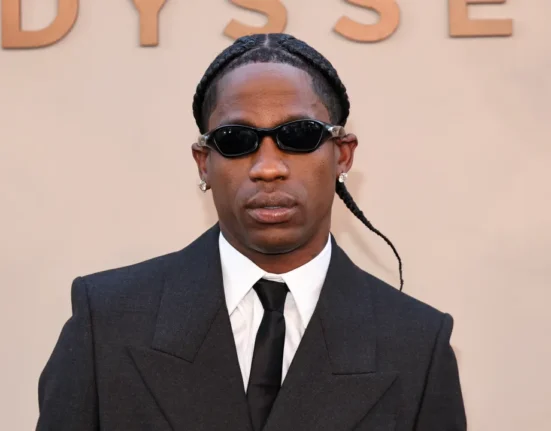 Travis Scott rocks unreleased Nike sneakers at 'Odyssey' premiere