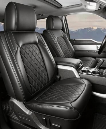Umbrauto Custom Seat Covers for Silverado, Waterproof Nappa Leather Full Set Seatcovers for Chevy Silverado/GMC Sierra 2007-2013 & 2019-2025 2026 1500, 2020-2026 2500HD 3500HD Crew/Double/Extended Cab