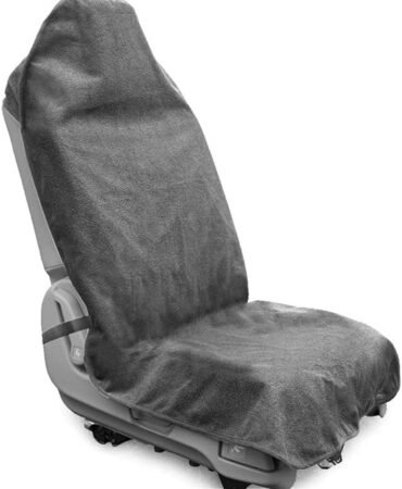 Waterproof Sweating Car Seat Cover for Post Gym Workout, Running, Swimming, Beach and Hiking, Universal Fit Non-Slip Towel Bucket Seat Protector for Cars SUV Trucks, Machine Washable (Grey)